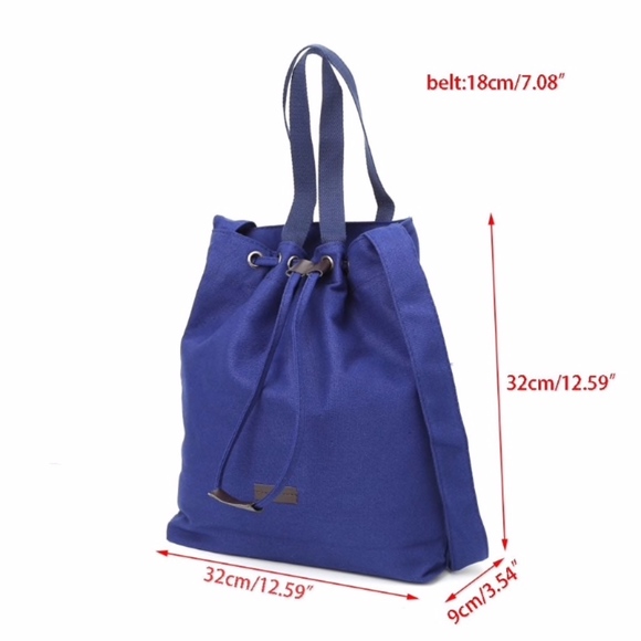 NEW! Canvas Tote w/Shoulder & Hand Strap - Picture 5 of 6